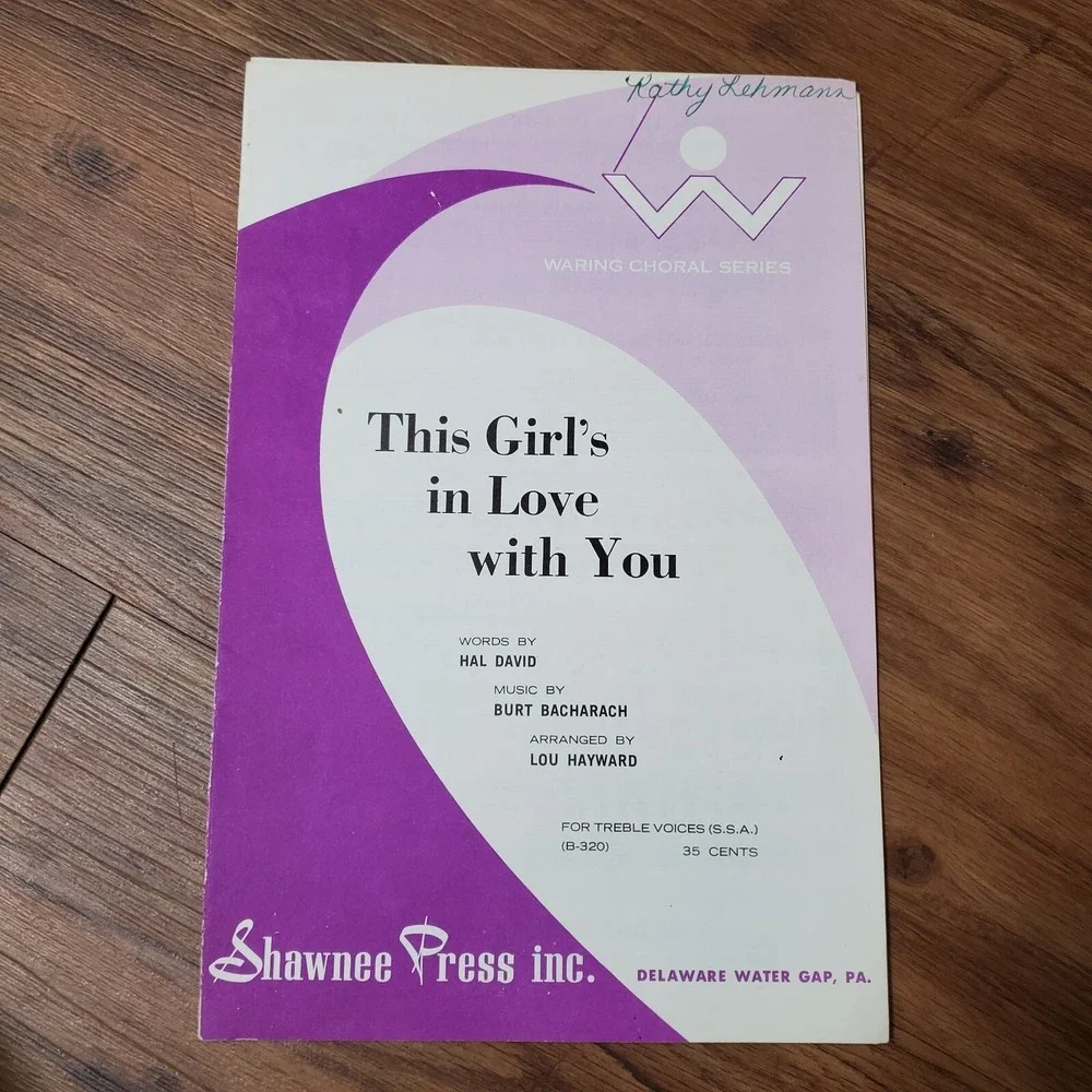 This Guy's In Love With You For Treble Voices (B-320)‎ 1969 Shawnee Sheet Music